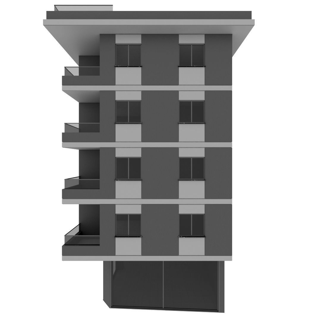 Building Pack - 5 Buildings of Residental and Industrial 3D model_25
