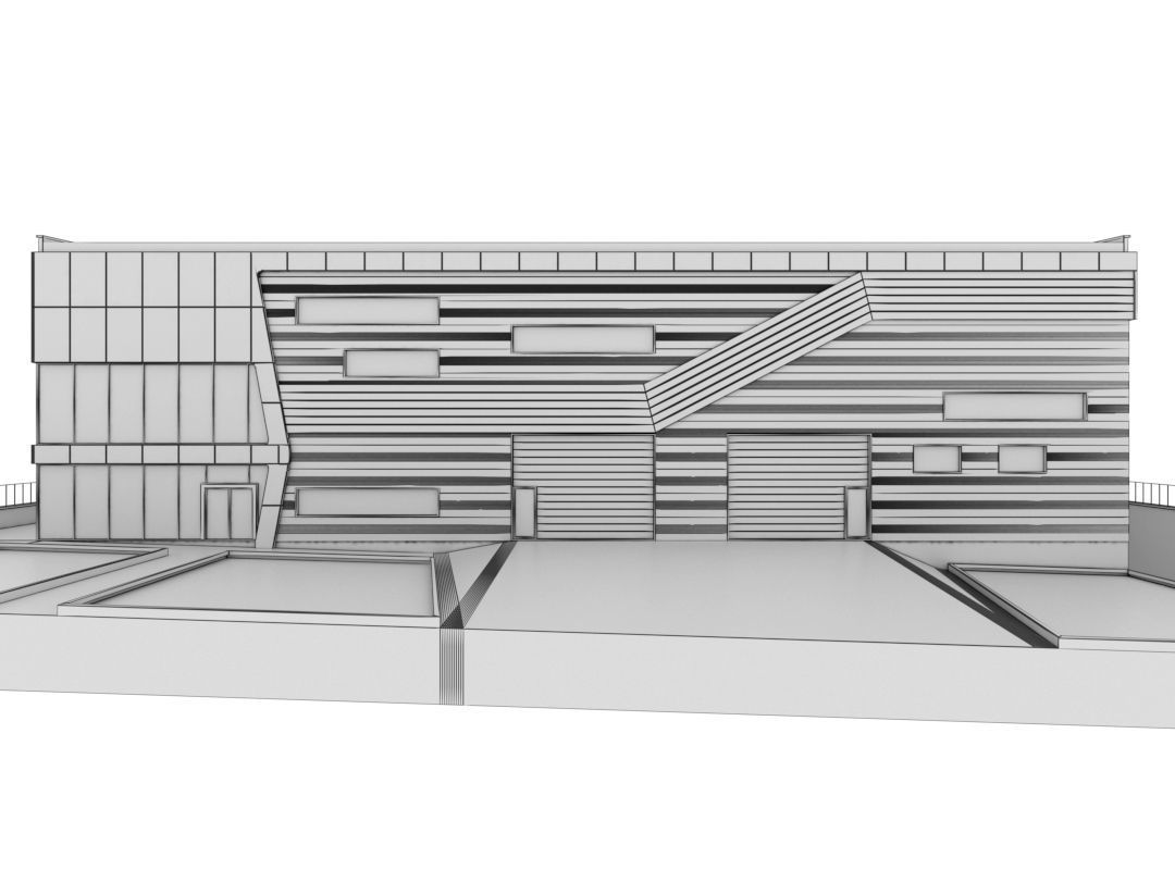 Building Pack - 5 Buildings of Residental and Industrial 3D model_50