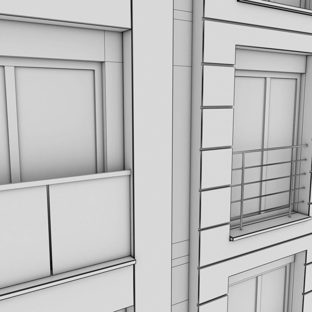 Building Pack - 5 Buildings of Residental and Industrial 3D model_16