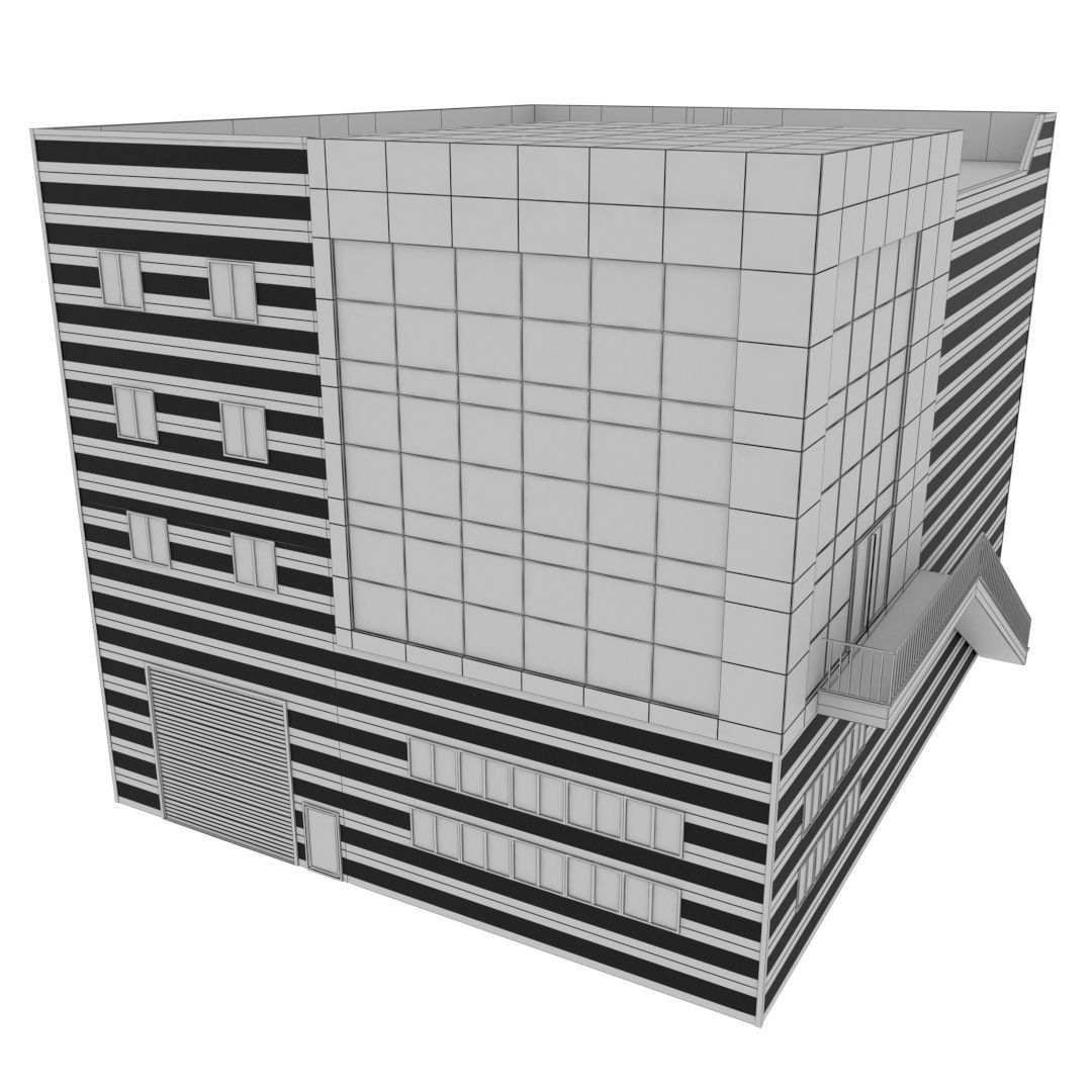 Building Pack - 5 Buildings of Residental and Industrial 3D model_64