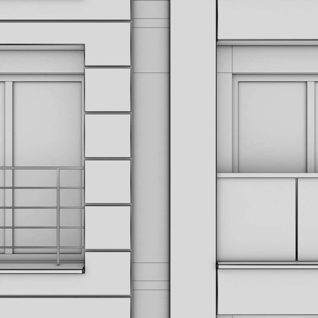 Building Pack - 5 Buildings of Residental and Industrial 3D model_18