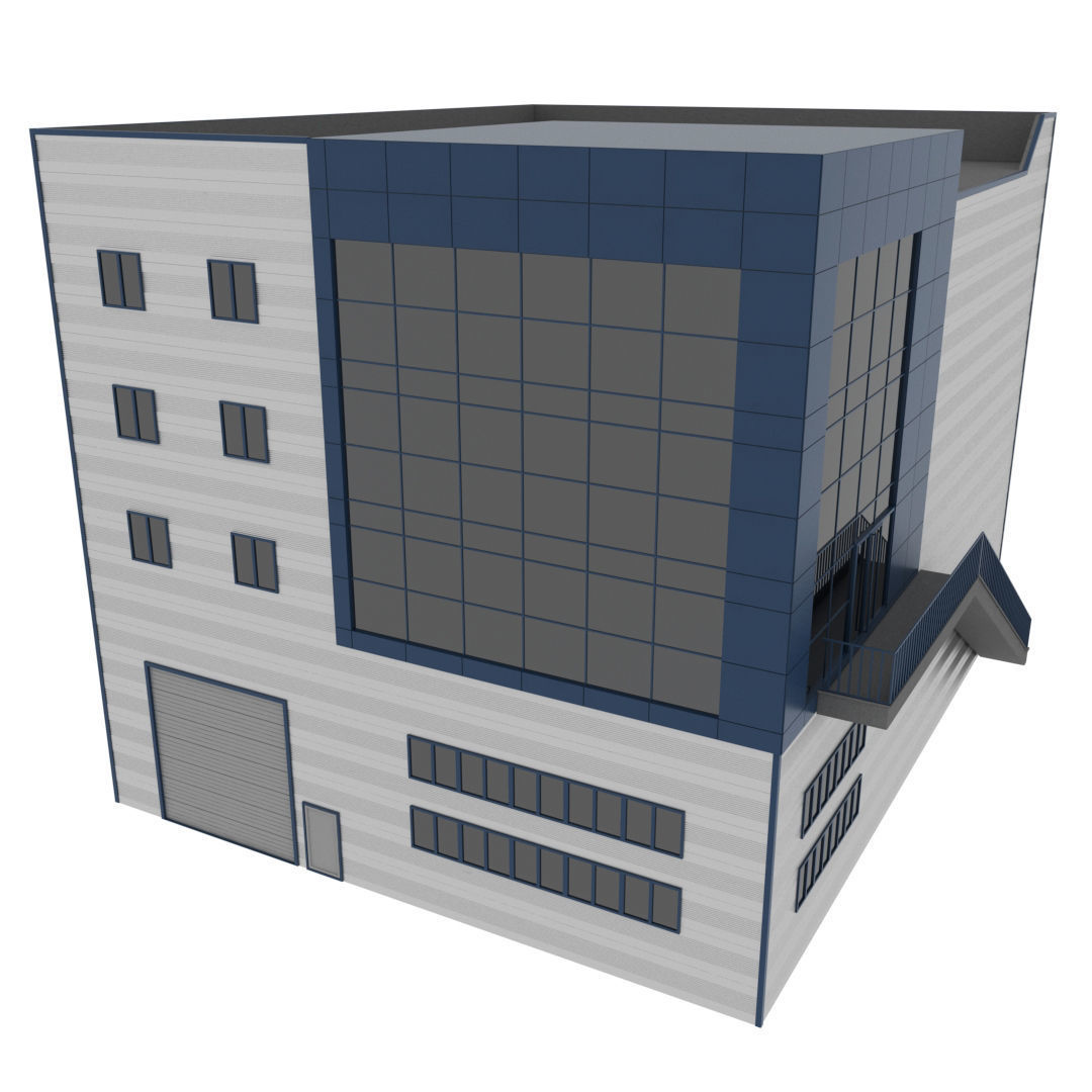 Building Pack - 5 Buildings of Residental and Industrial 3D model_63