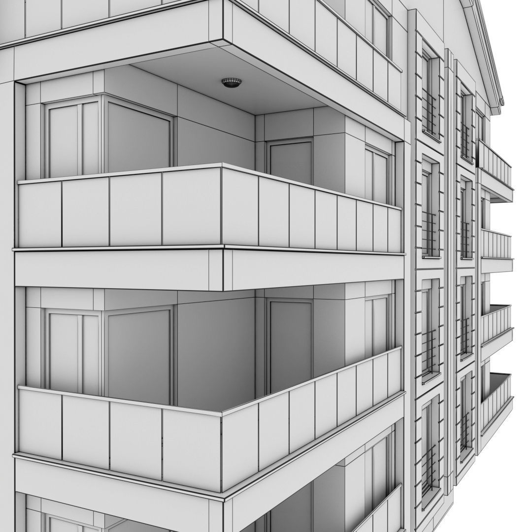 Building Pack - 5 Buildings of Residental and Industrial 3D model_20