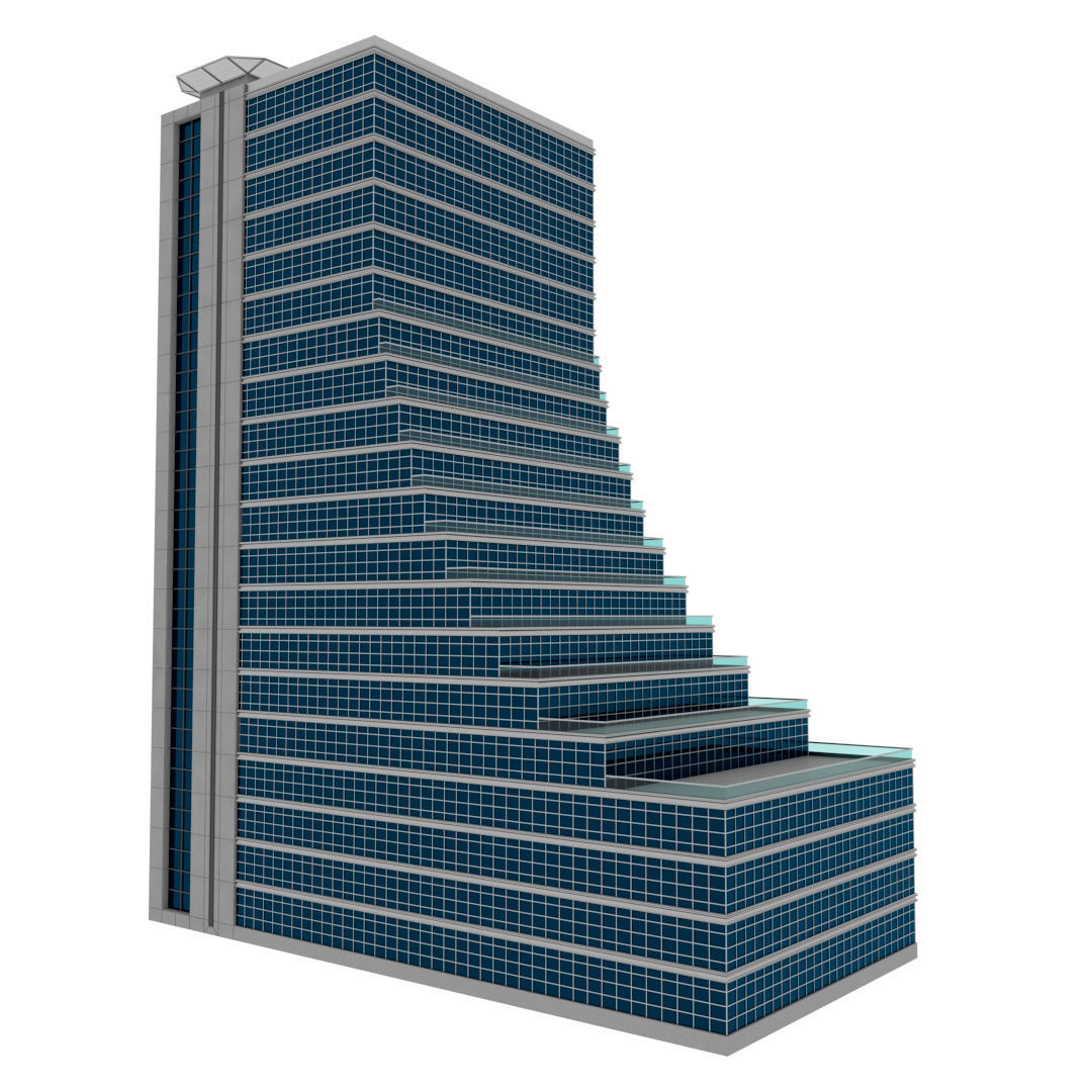 Building Pack - 5 Buildings of Residental and Industrial 3D model_79