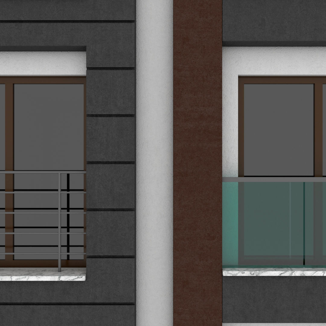 Building Pack - 5 Buildings of Residental and Industrial 3D model_17