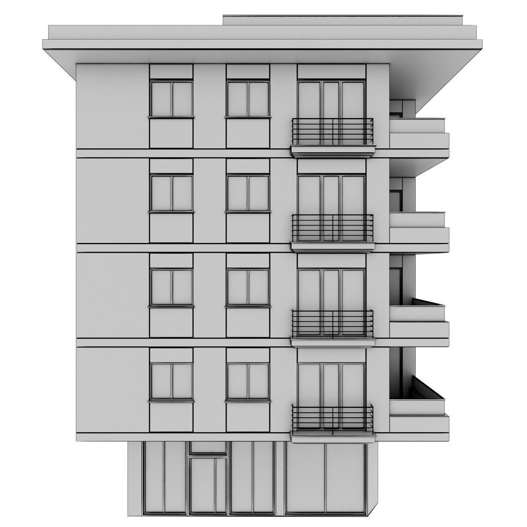 Building Pack - 5 Buildings of Residental and Industrial 3D model_32