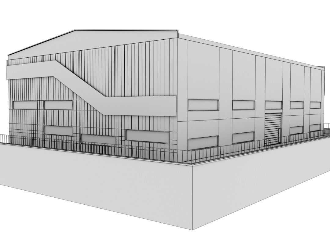 Building Pack - 5 Buildings of Residental and Industrial 3D model_48