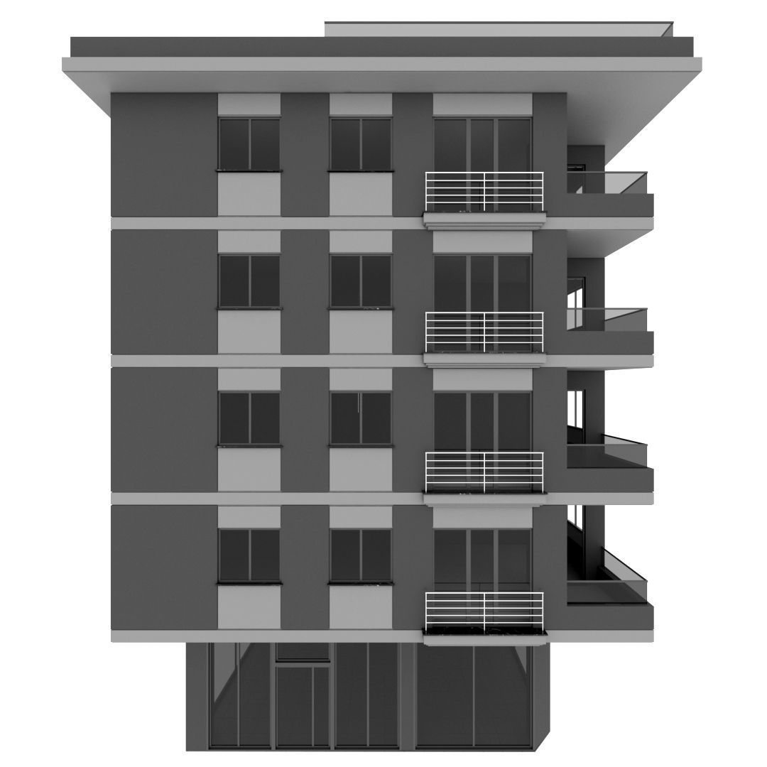 Building Pack - 5 Buildings of Residental and Industrial 3D model_31