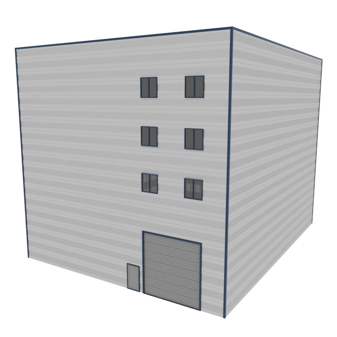 Building Pack - 5 Buildings of Residental and Industrial 3D model_65