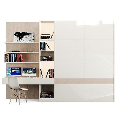 wardrobe workspacescandinavian set Free 3D model