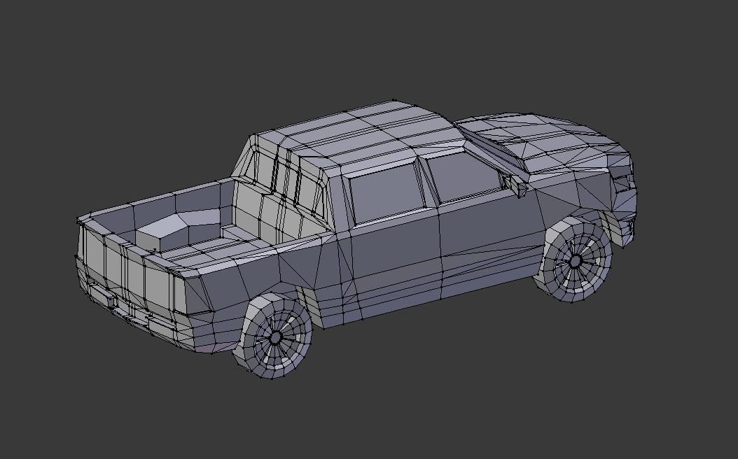 Dodge Ram 2019 lowpoly 3D model Low-poly 3D model_23