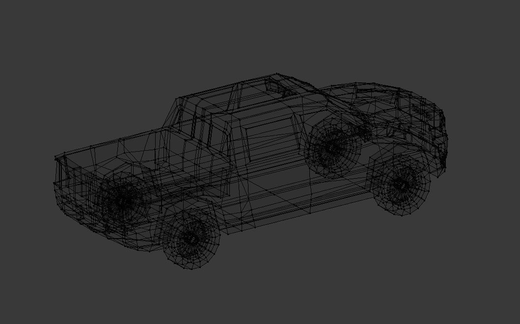 Dodge Ram 2019 lowpoly 3D model Low-poly 3D model_24