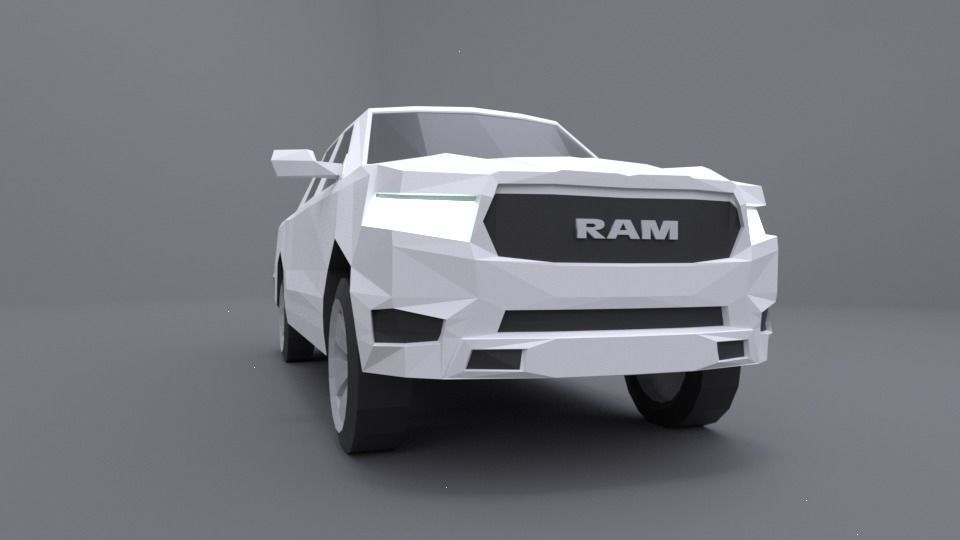 Dodge Ram 2019 lowpoly 3D model Low-poly 3D model_11