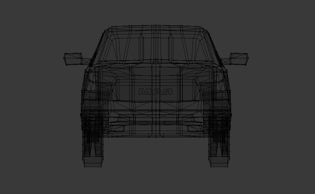 Dodge Ram 2019 lowpoly 3D model Low-poly 3D model_20