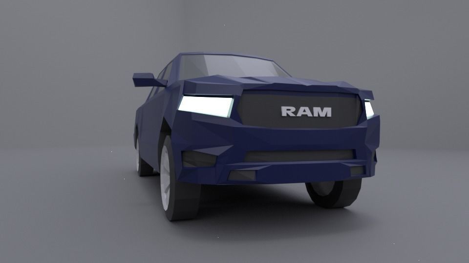 Dodge Ram 2019 lowpoly 3D model Low-poly 3D model_12