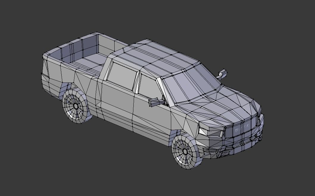 Dodge Ram 2019 lowpoly 3D model Low-poly 3D model_21