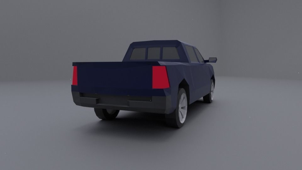 Dodge Ram 2019 lowpoly 3D model Low-poly 3D model_4