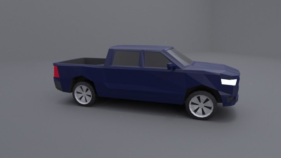 Dodge Ram 2019 lowpoly 3D model Low-poly 3D model_5