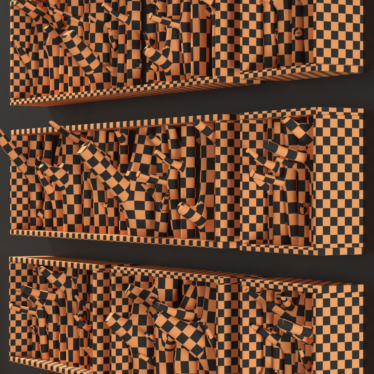 Log clear decor firewood 3D model_16