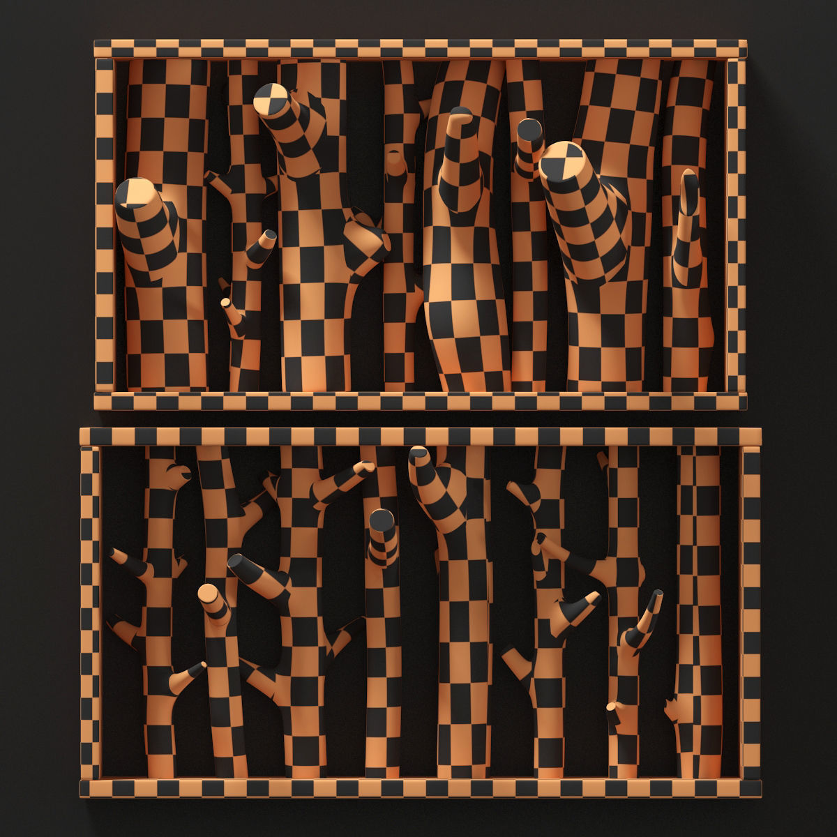 Log clear decor firewood 3D model_22