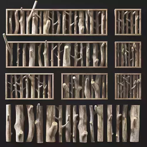 Log clear decor firewood