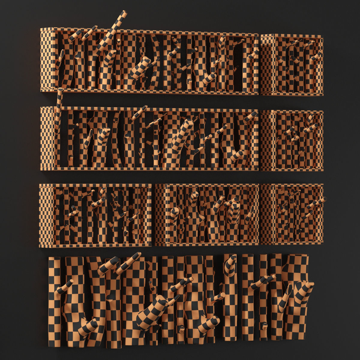 Log clear decor firewood 3D model_19