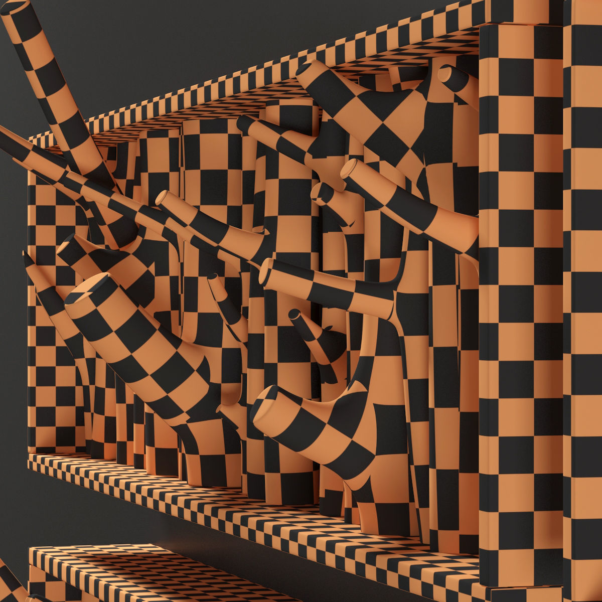 Log clear decor firewood 3D model_21