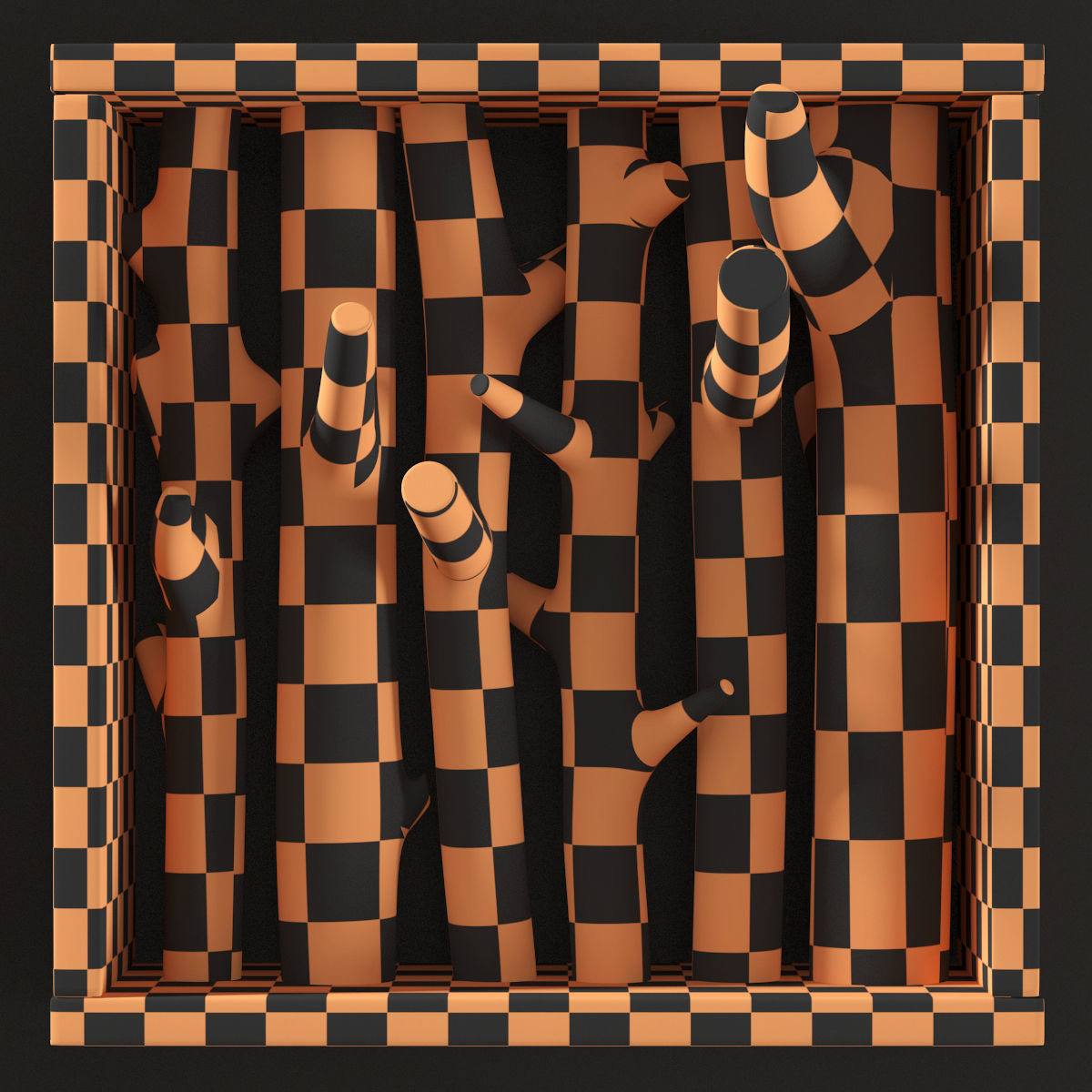 Log clear decor firewood 3D model_20