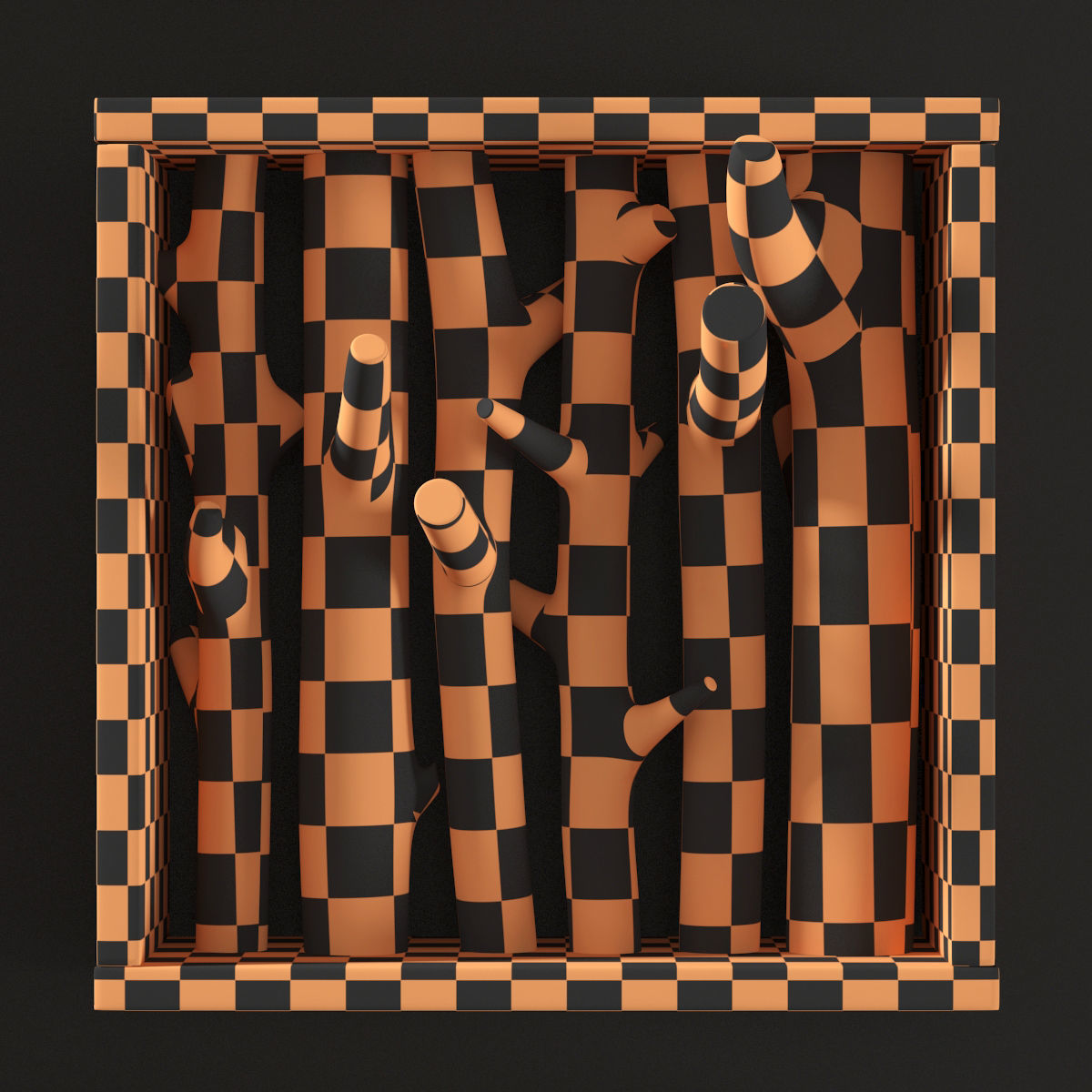 Log clear decor firewood 3D model_17