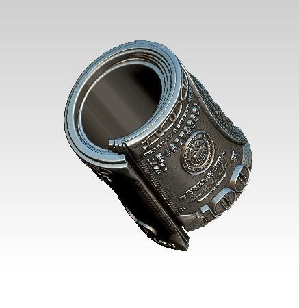 Dollar pendant 3D print model_3