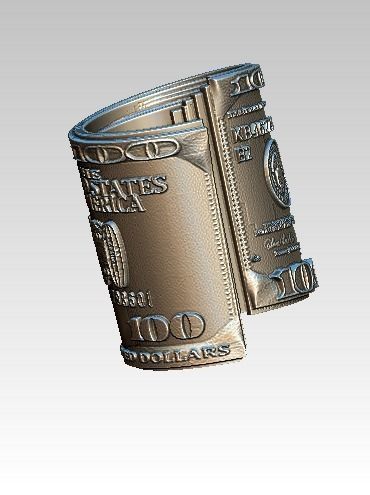 Dollar pendant 3D print model_2