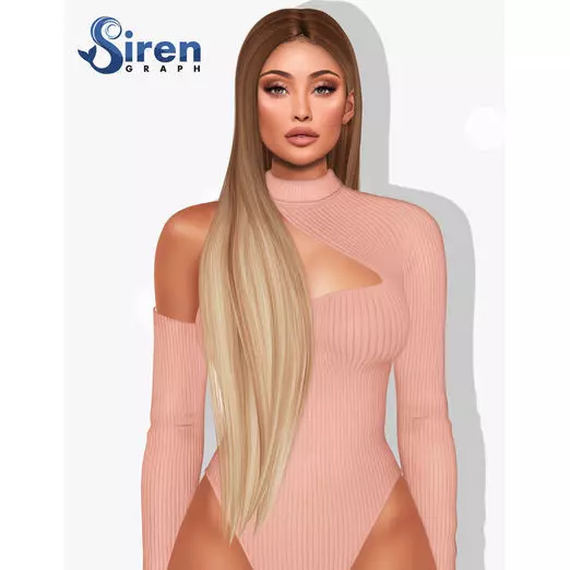 Female hairstyle 3D Low-poly 3D model_0