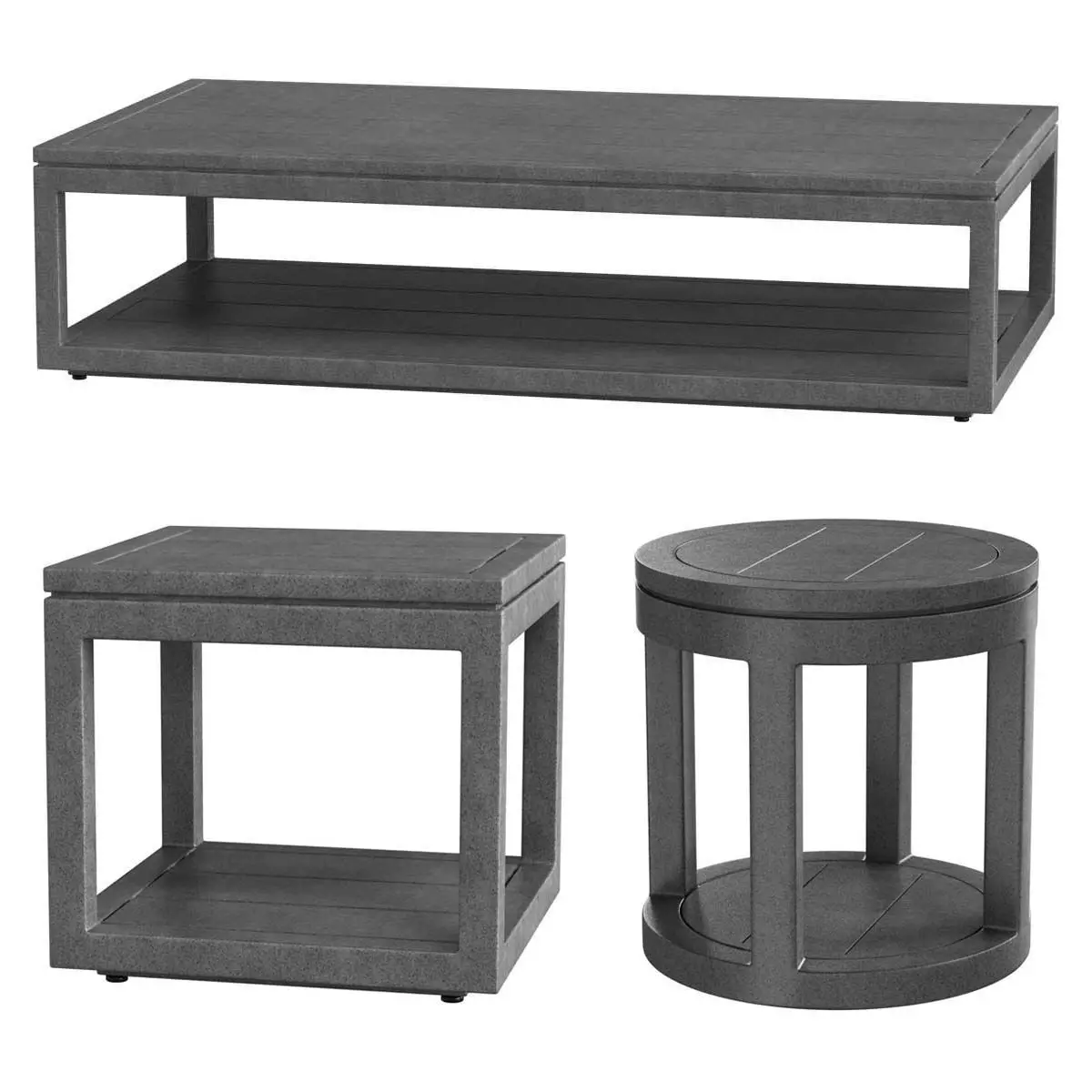 Restoration Hardware Capri aluminium tables 3D model_0