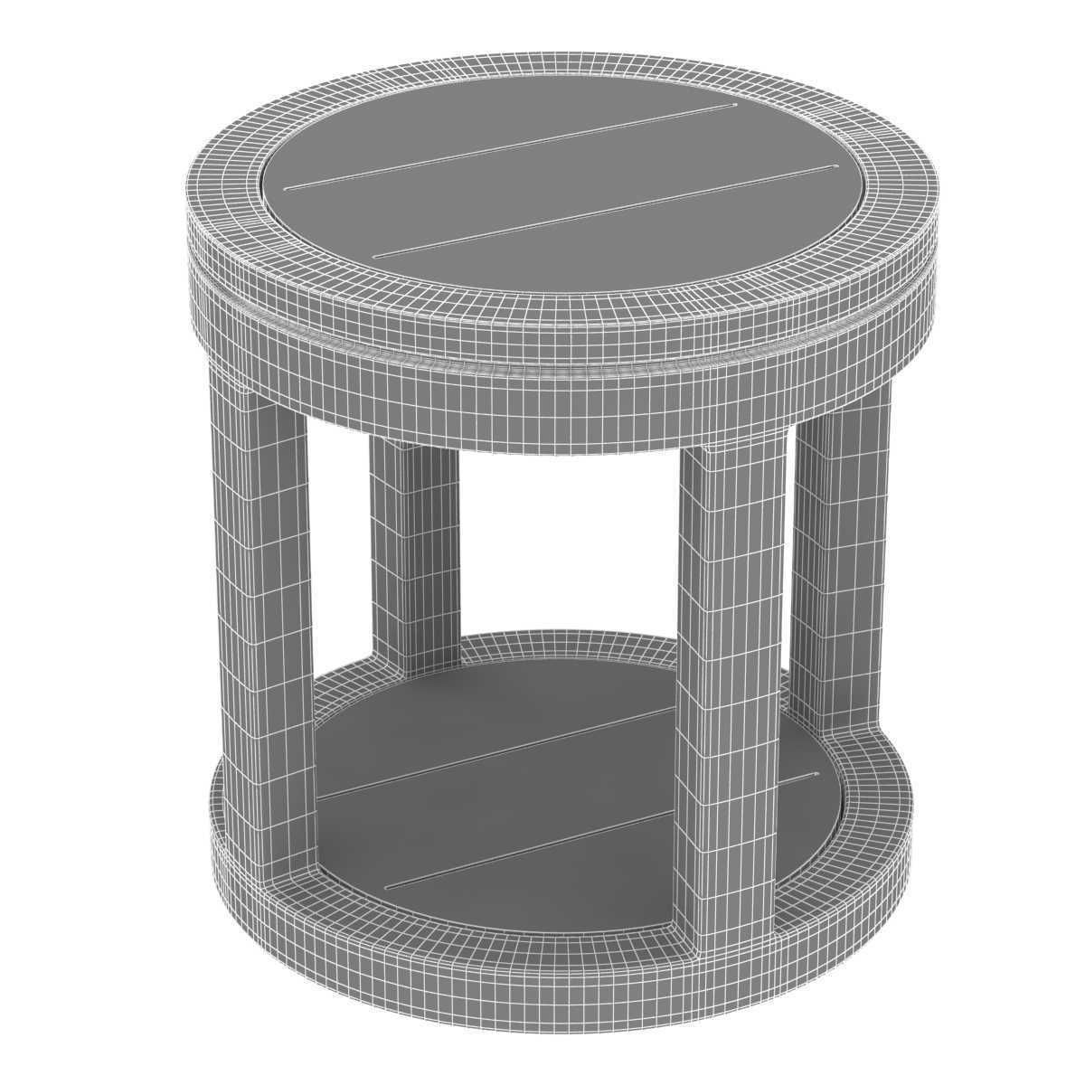 Restoration Hardware Capri aluminium tables 3D model_17