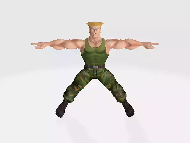 Game Character GUILE 3D model