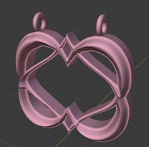 Lover Necklace Pendant 1 3D print model