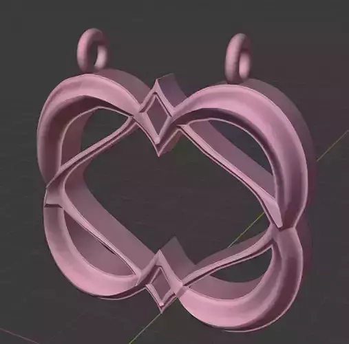Lover Necklace Pendant 1 3D print model