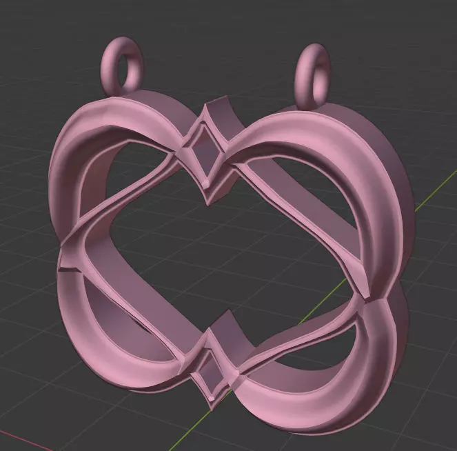 Lover Necklace Pendant 1 3D print model