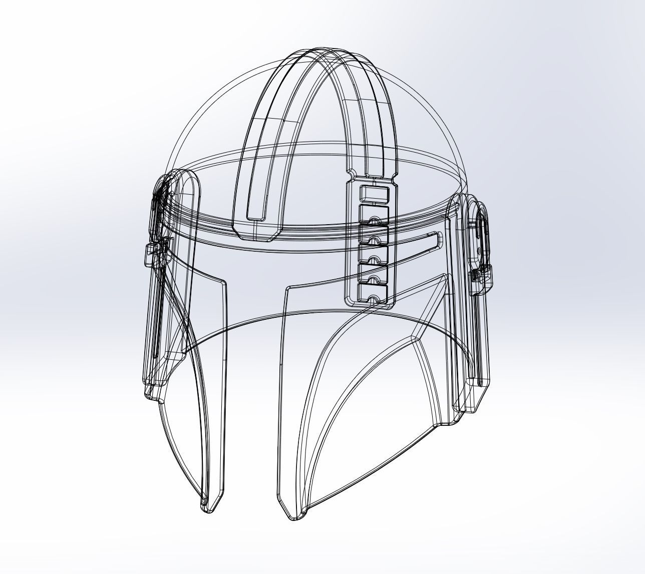Star Wars Mandalorian Helmet Printable Model 3D print model_2