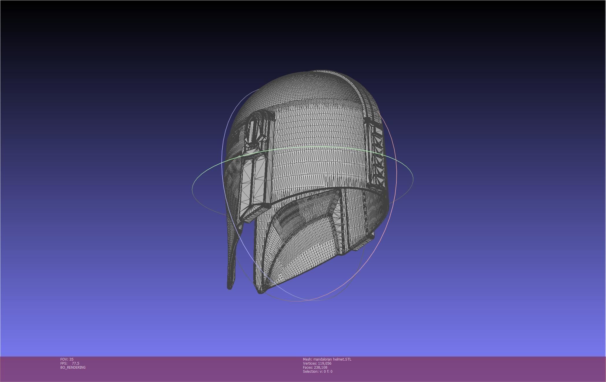Star Wars Mandalorian Helmet Printable Model 3D print model_48