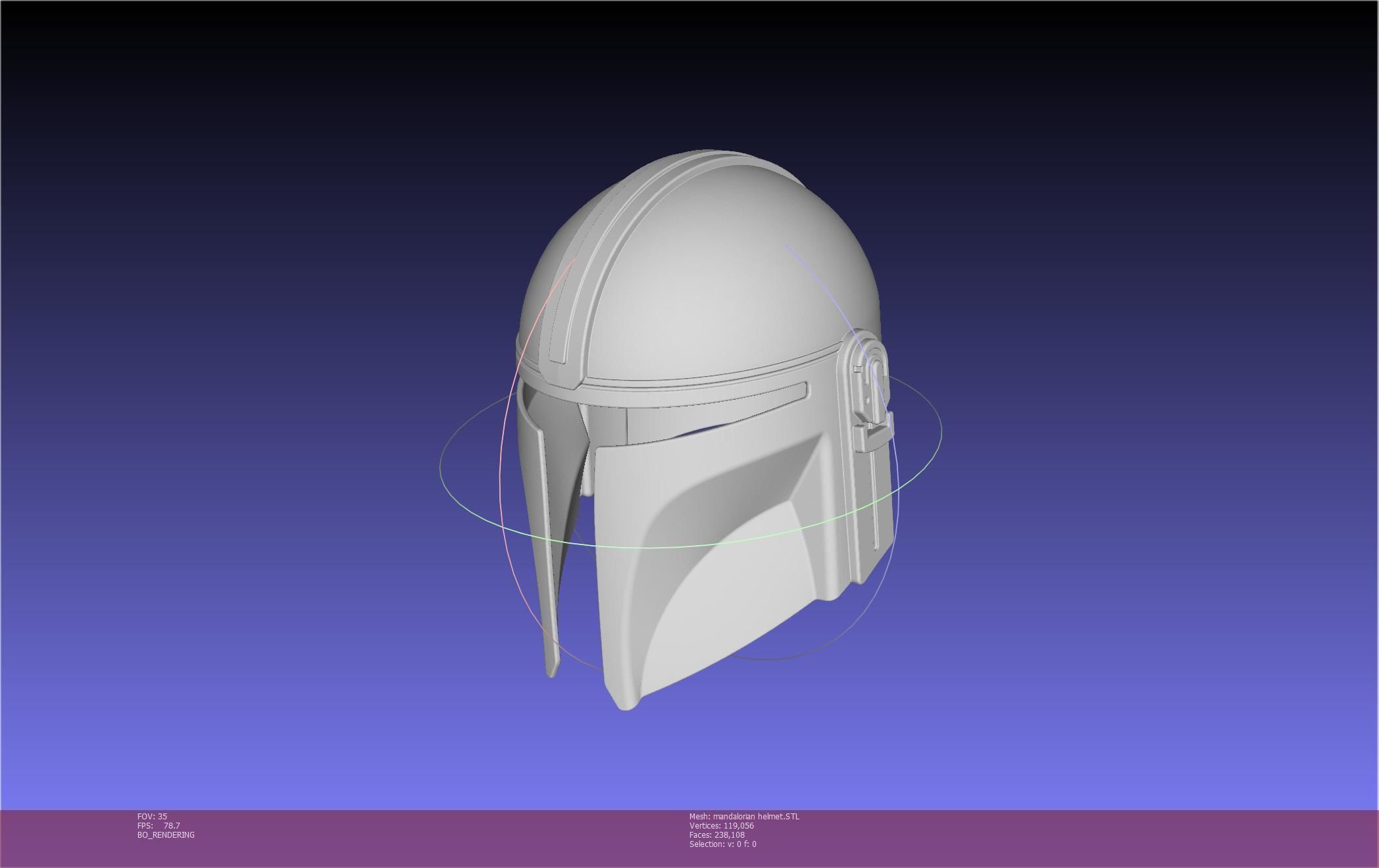 Star Wars Mandalorian Helmet Printable Model 3D print model_87