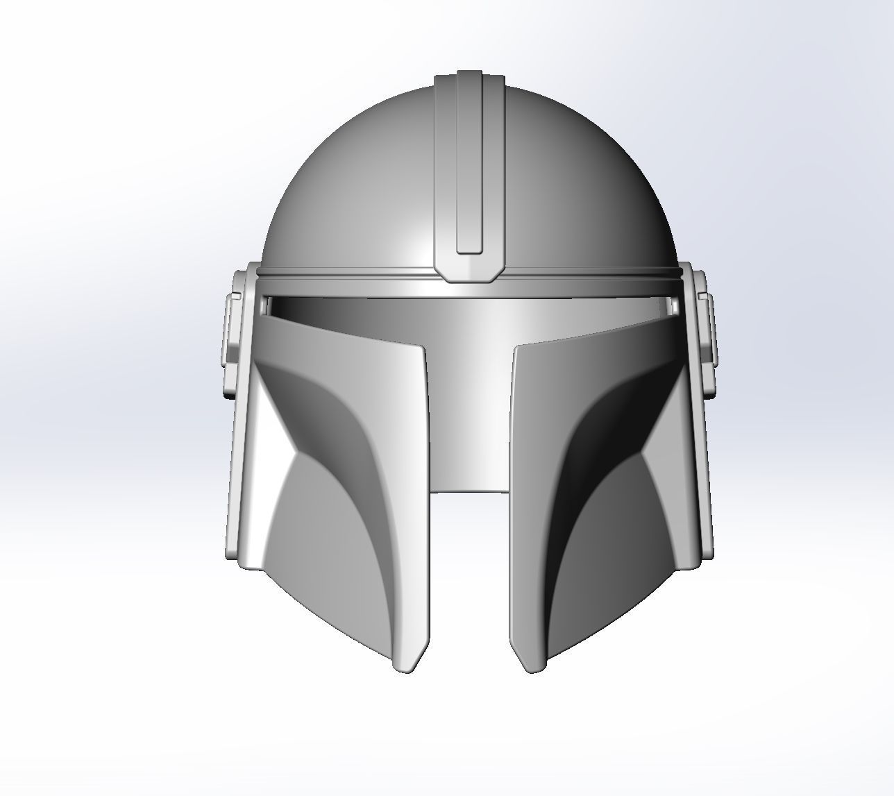 Star Wars Mandalorian Helmet Printable Model 3D print model_1