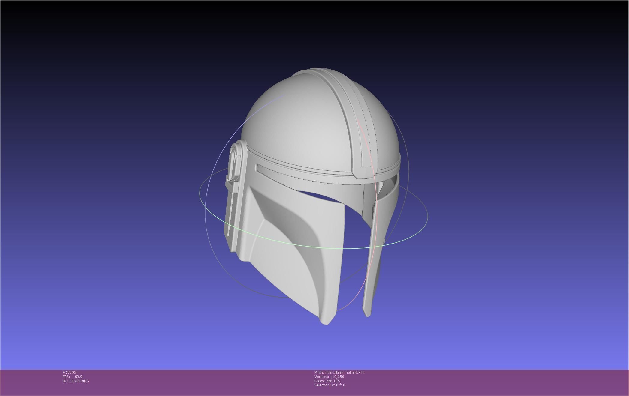 Star Wars Mandalorian Helmet Printable Model 3D print model_85