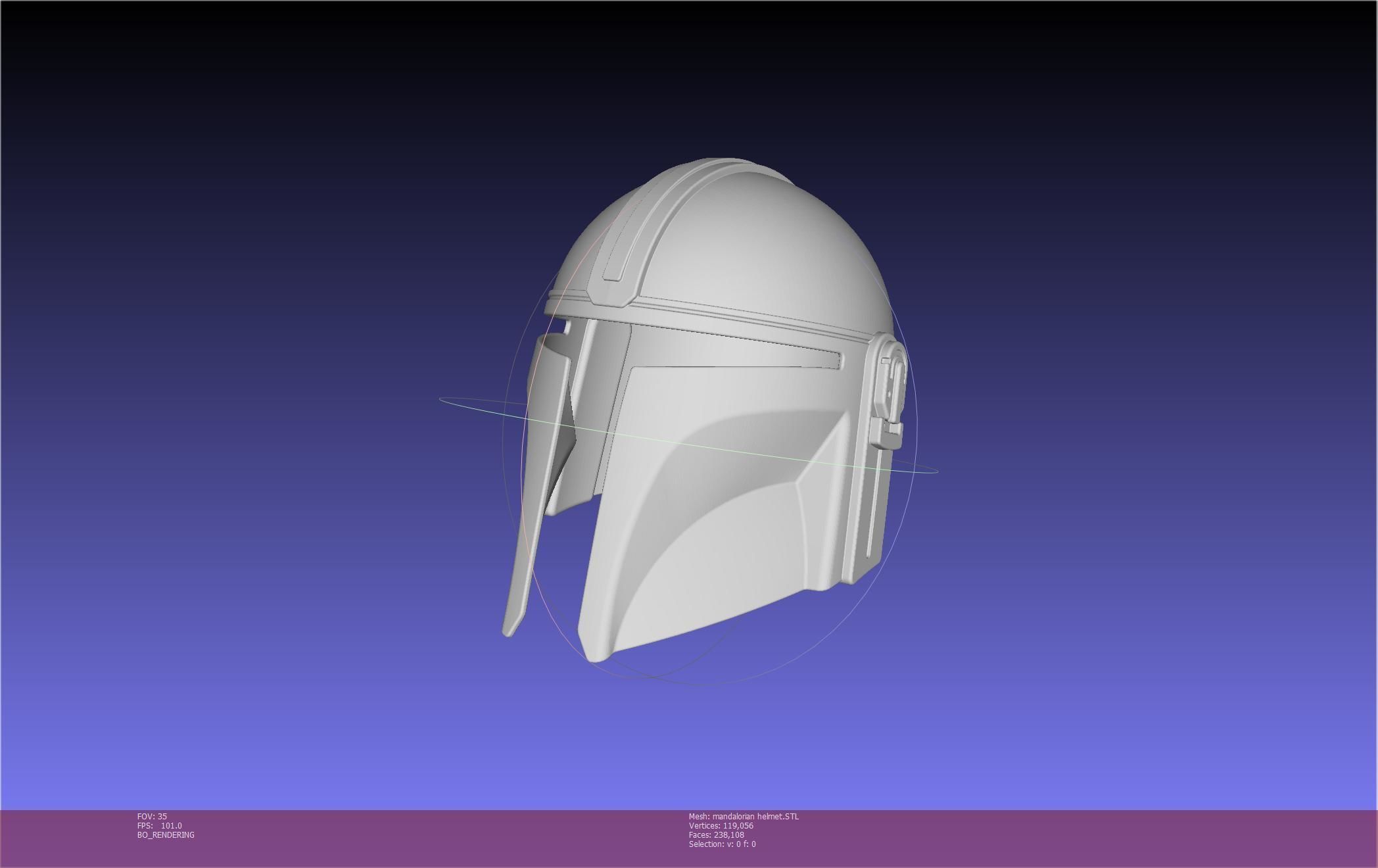Star Wars Mandalorian Helmet Printable Model 3D print model_99