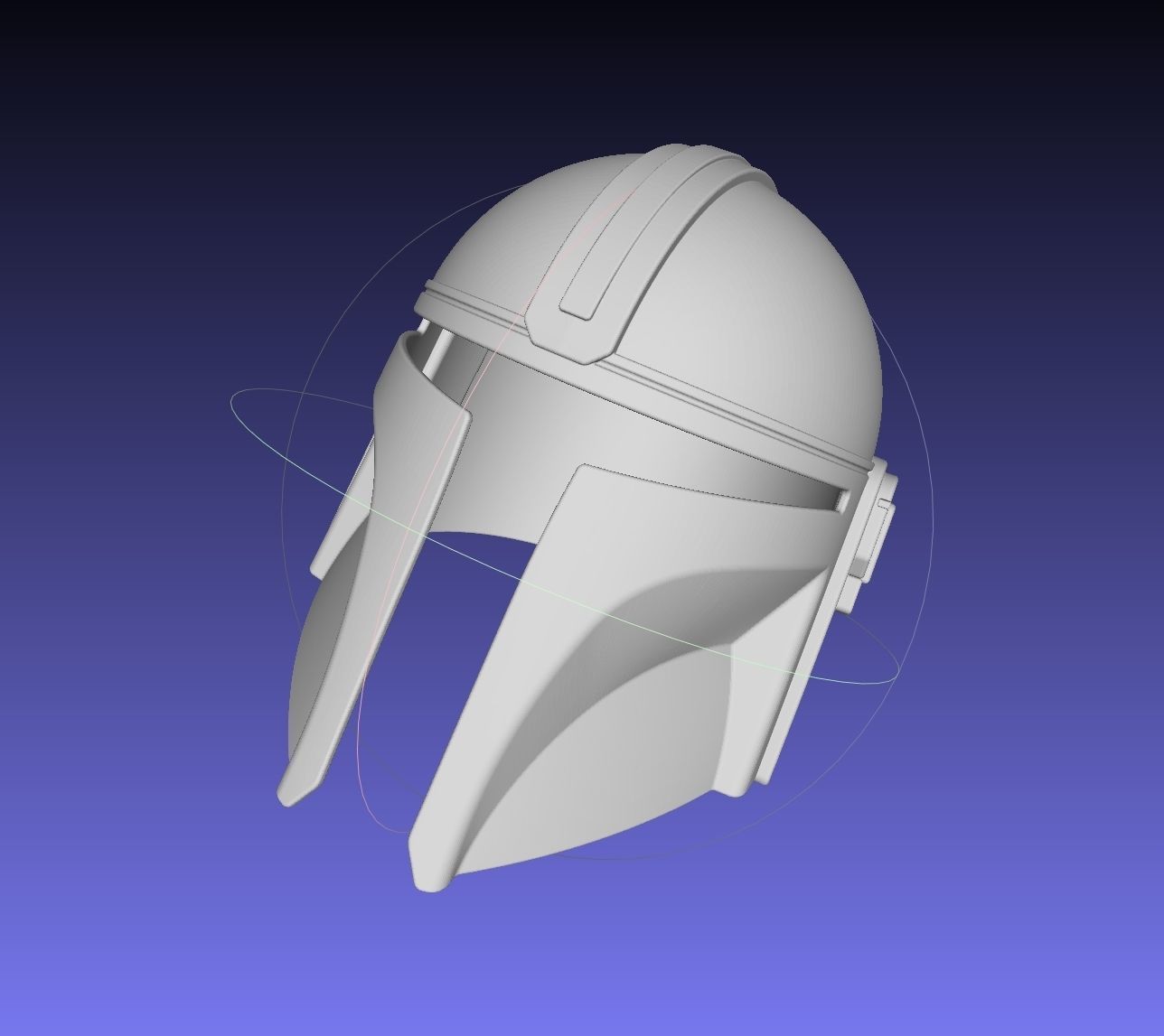 Star Wars Mandalorian Helmet Printable Model 3D print model_4
