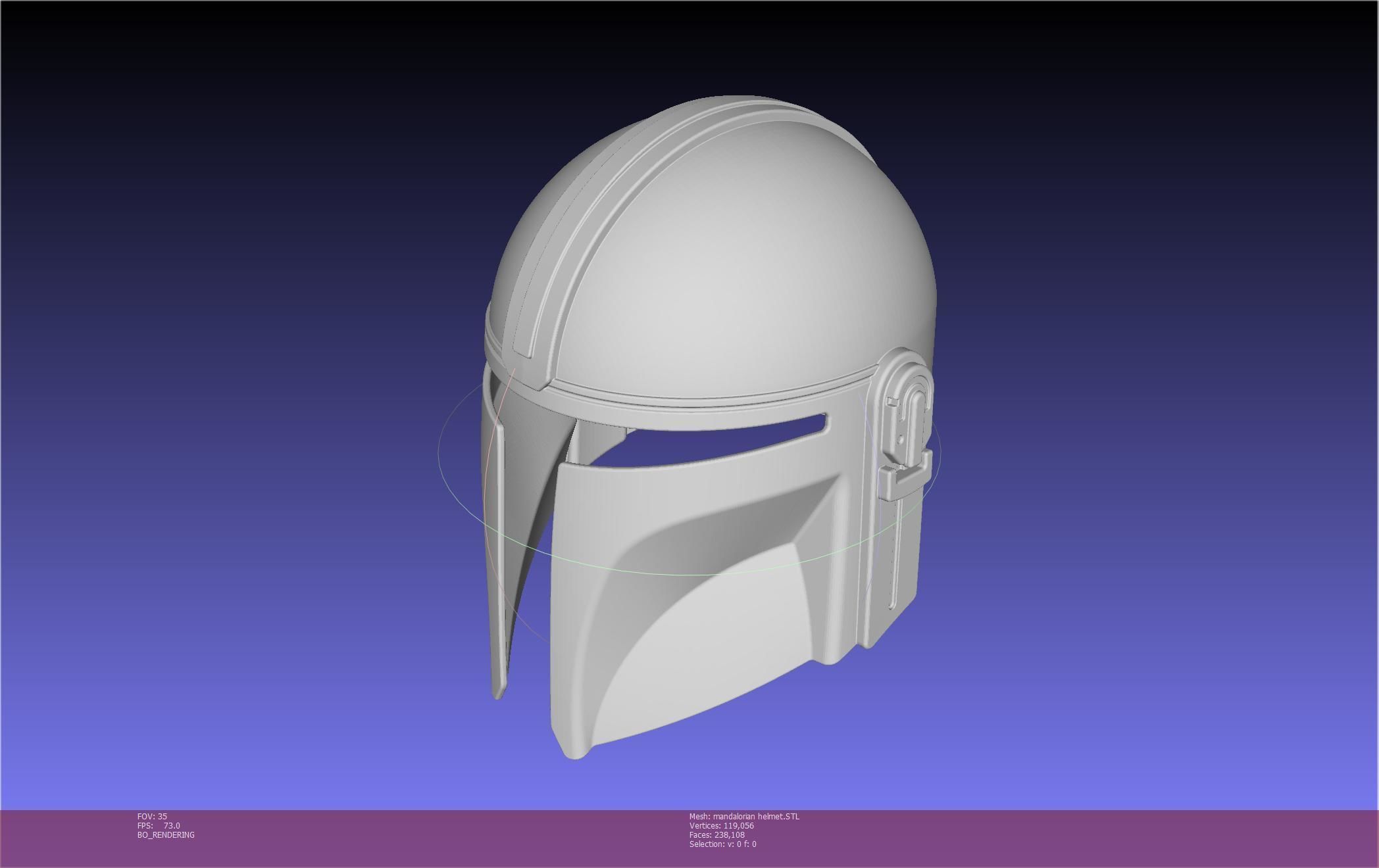 Star Wars Mandalorian Helmet Printable Model 3D print model_128