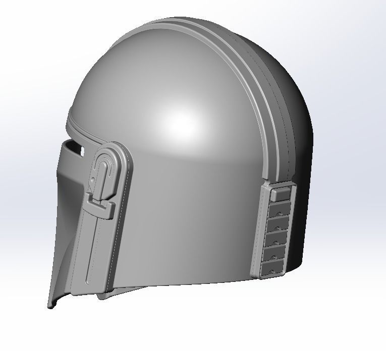 Star Wars Mandalorian Helmet Printable Model 3D print model_143