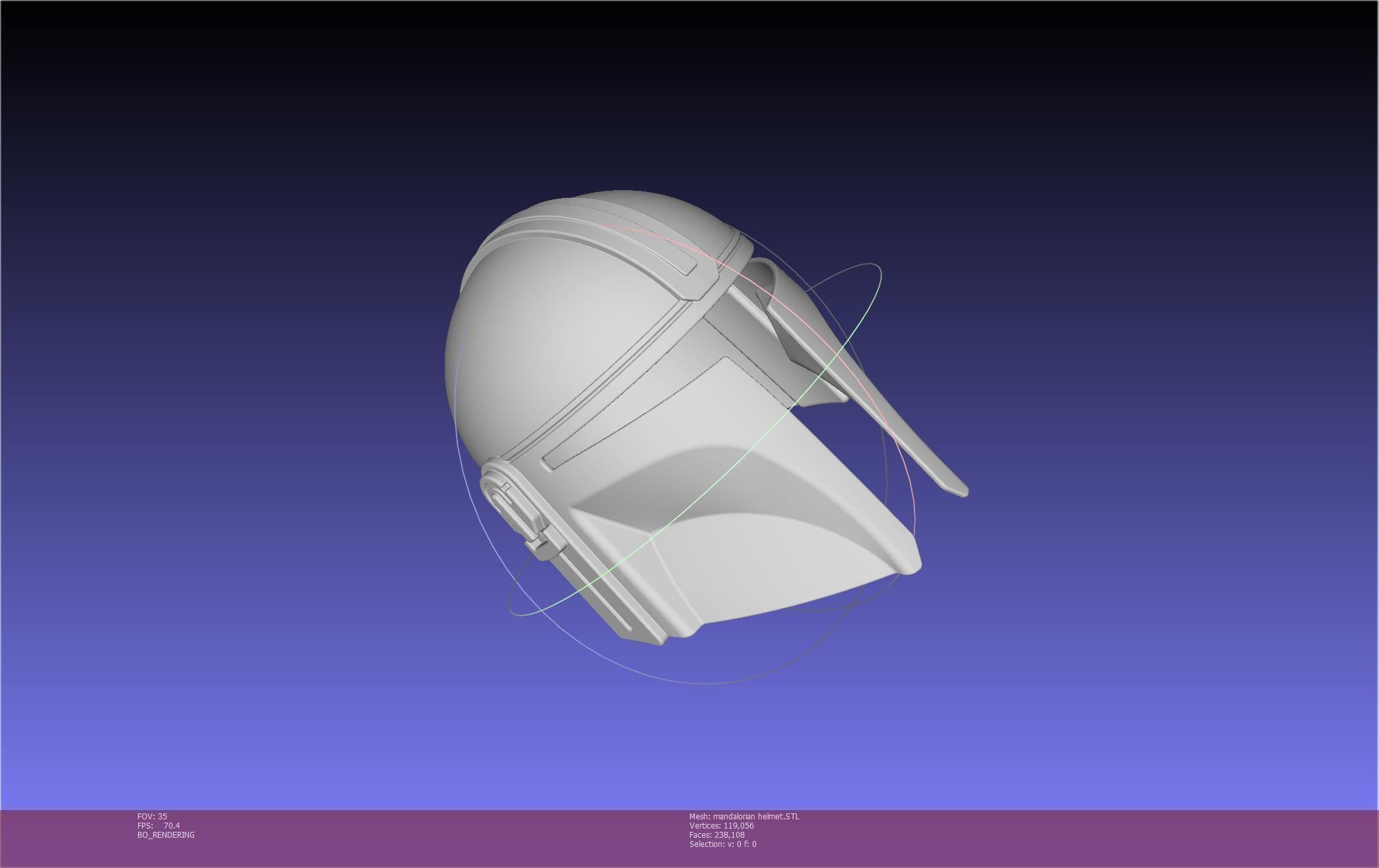 Star Wars Mandalorian Helmet Printable Model 3D print model_81