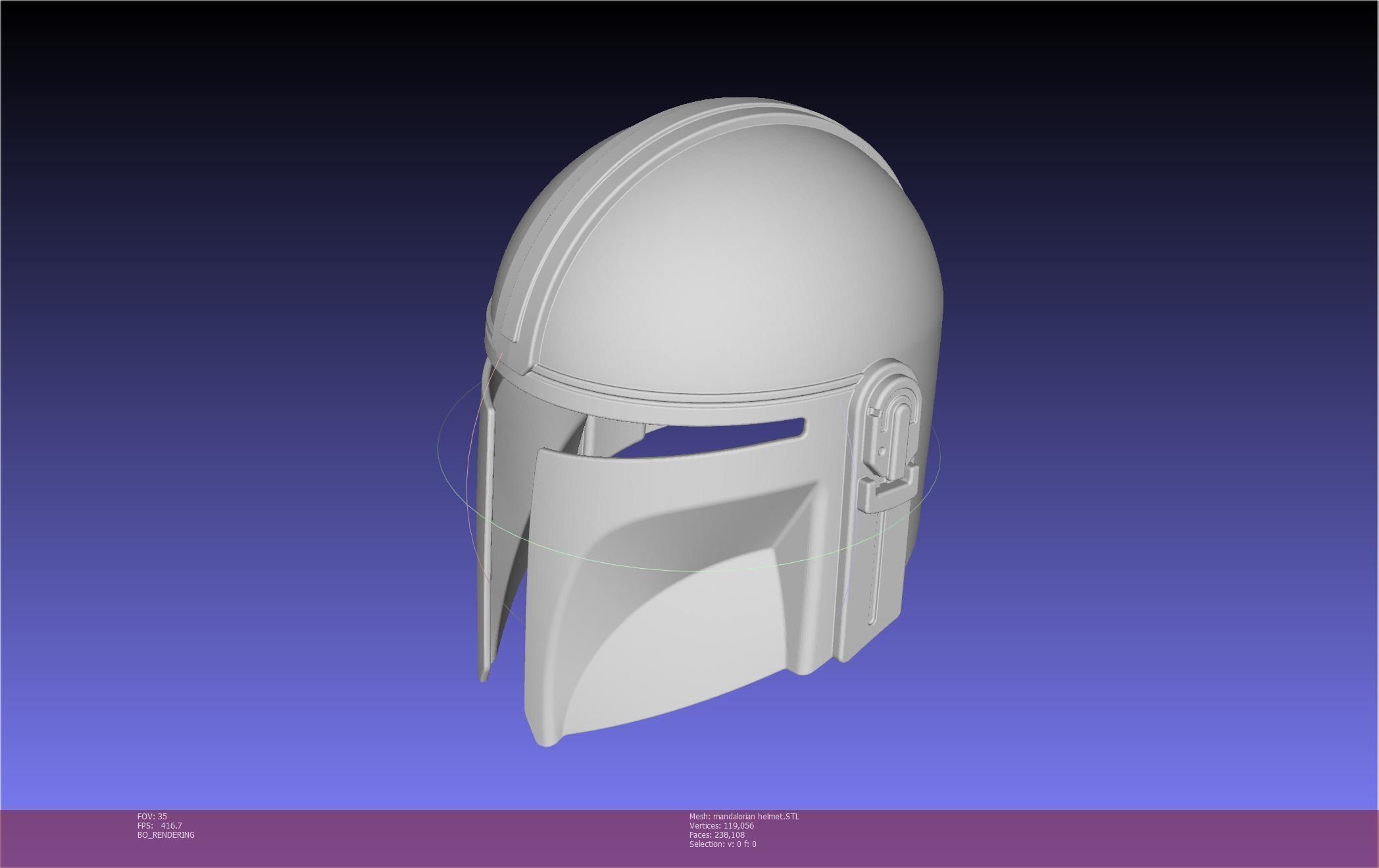 Star Wars Mandalorian Helmet Printable Model 3D print model_125