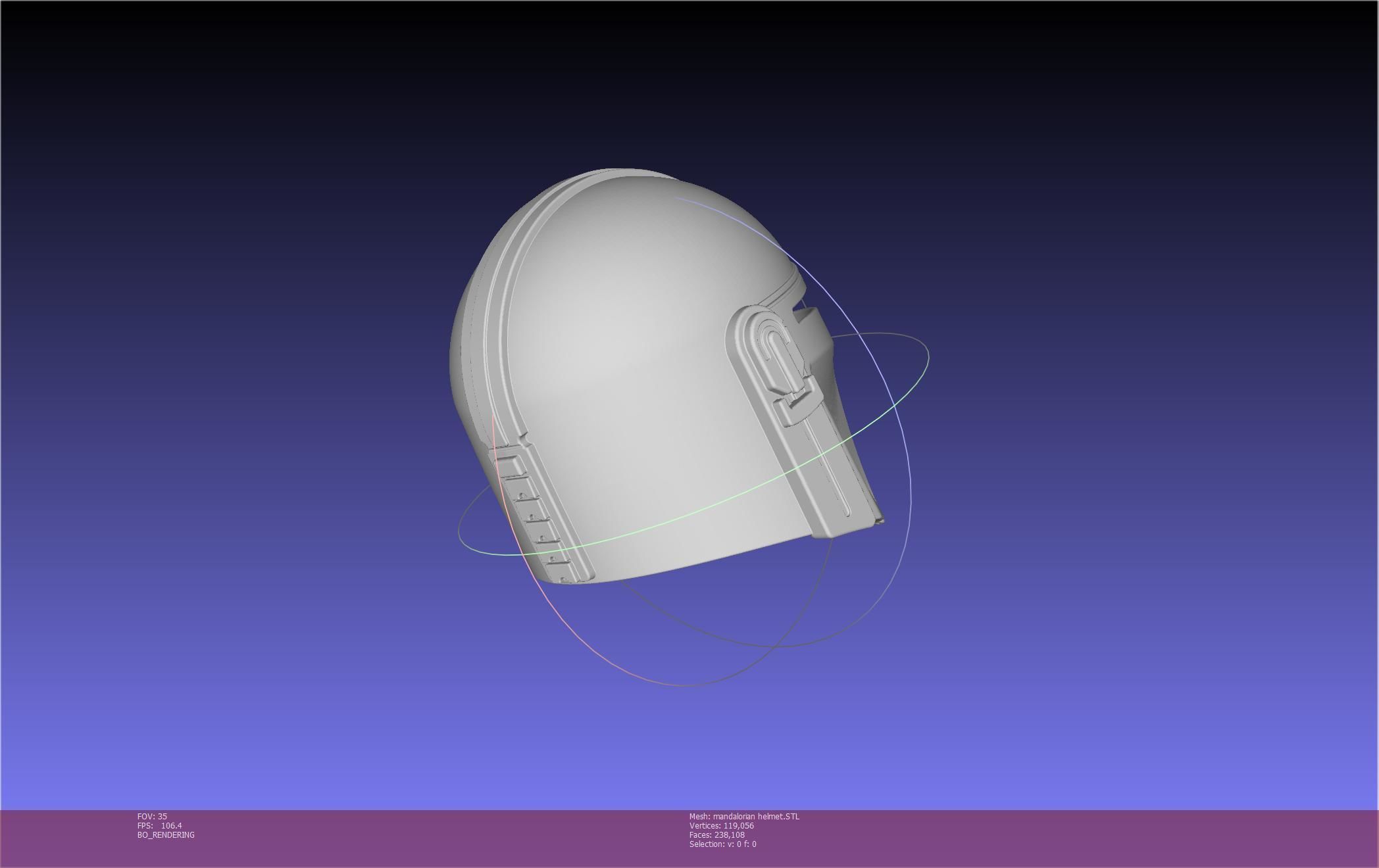 Star Wars Mandalorian Helmet Printable Model 3D print model_95